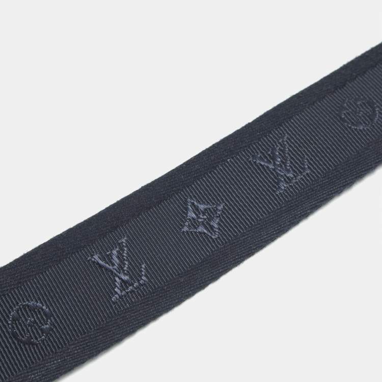 Pre Owned Louis Vuitton Navy Blue Monogram Canvas LV Cut Belt 90 CM