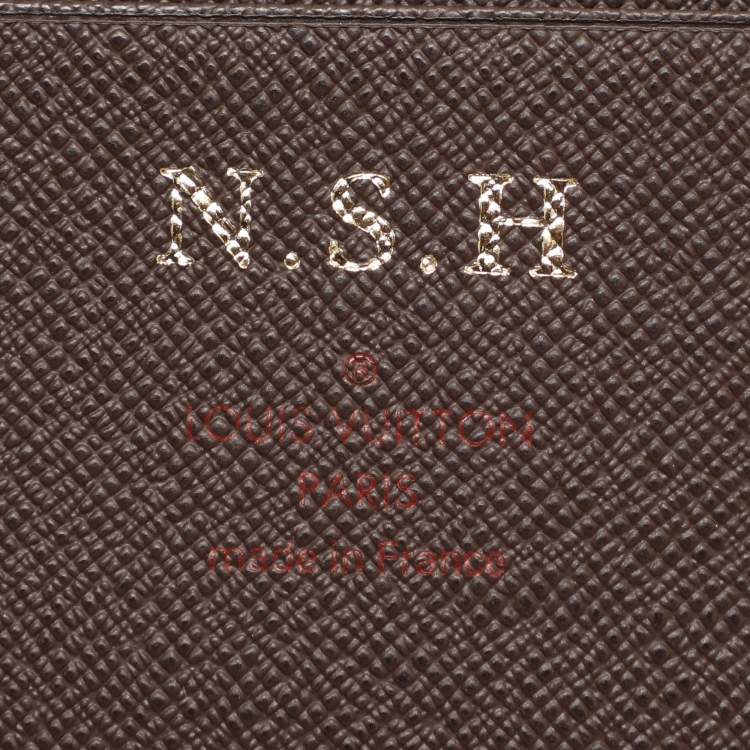 Pre Owned Louis Vuitton Damier Ebene Large Ring Agenda Cover