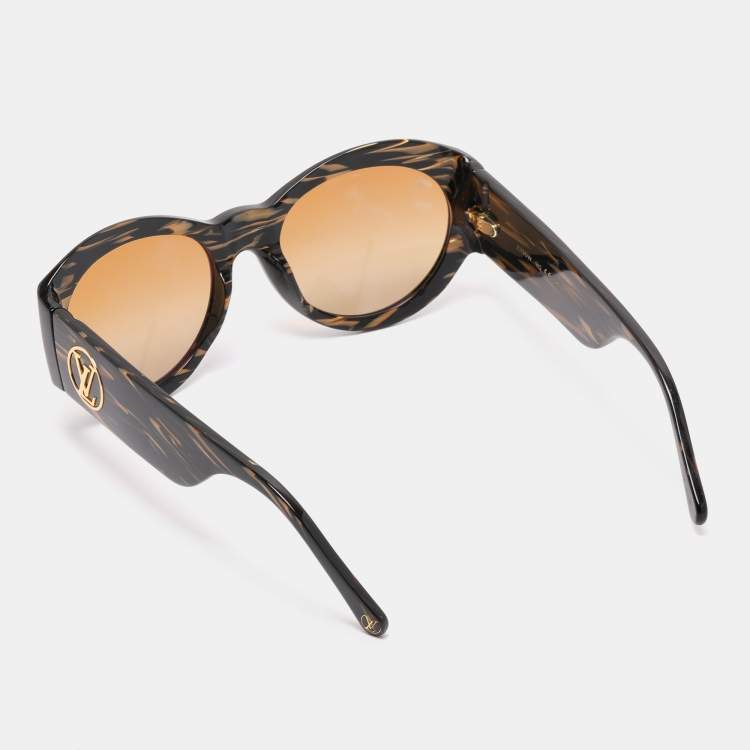 Pre Owned Louis Vuitton Brown Gradient Z1130W Round Sunglasses
