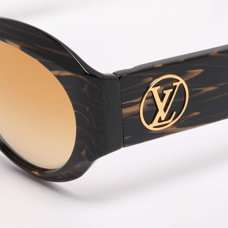 Pre Owned Louis Vuitton Brown Gradient Z1130W Round Sunglasses
