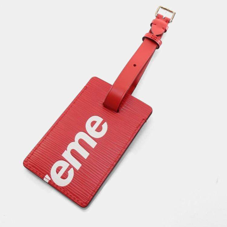 Pre Owned Louis Vuitton x Supreme Epi Luggage Tag