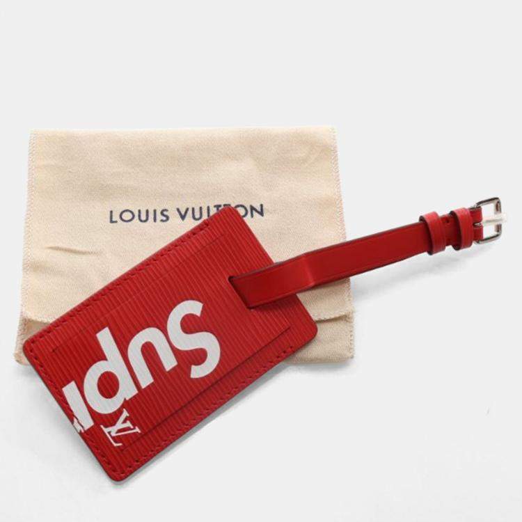 Pre Owned Louis Vuitton x Supreme Epi Luggage Tag
