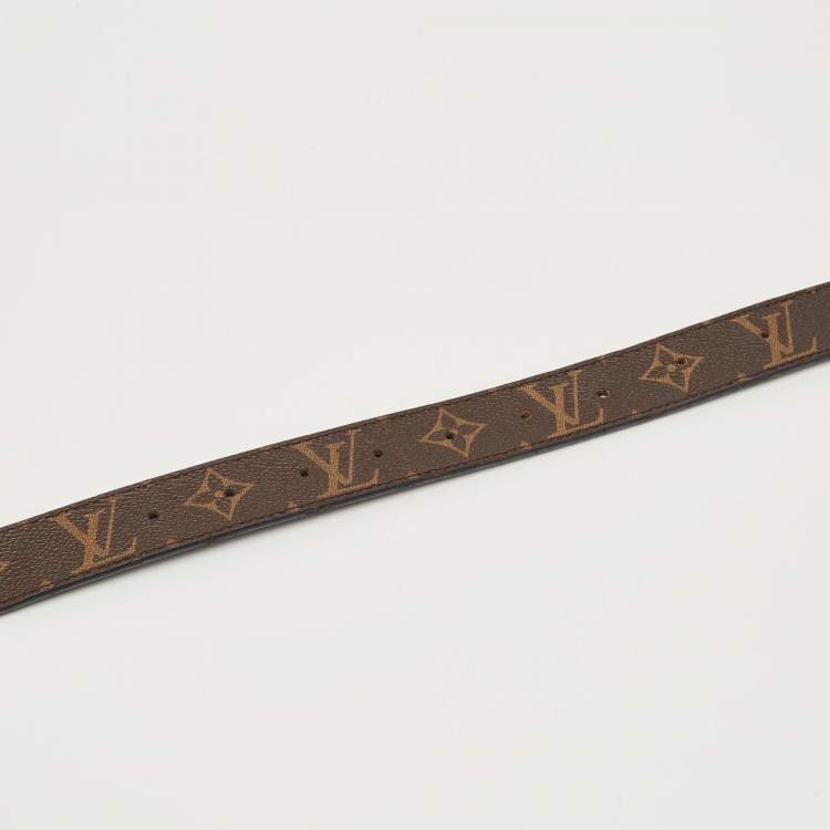 مملوكة مسبقًا Louis Vuitton Black Monogram Canvas LV Initiales Reversible Belt 90CM