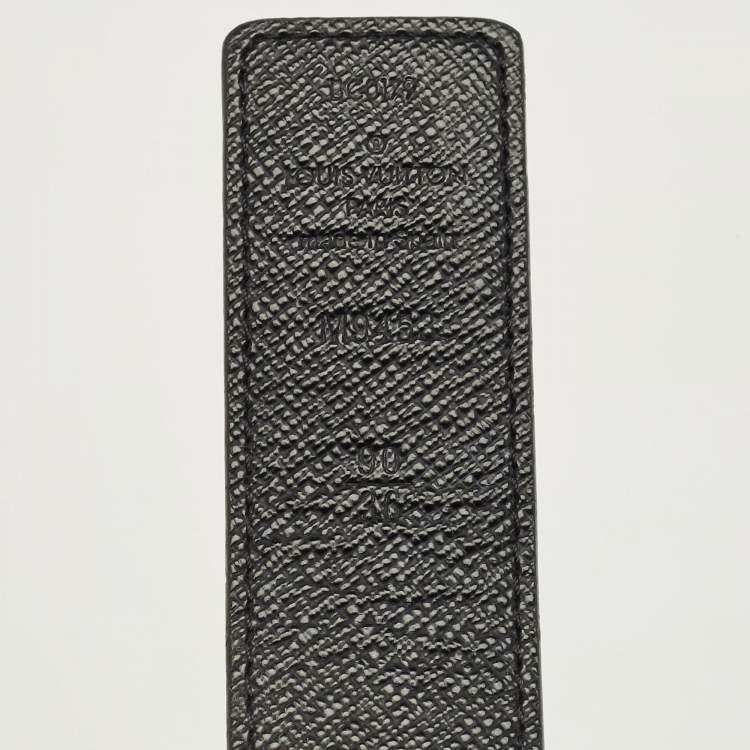 مملوكة مسبقًا Louis Vuitton Black Monogram Canvas LV Initiales Reversible Belt 90CM