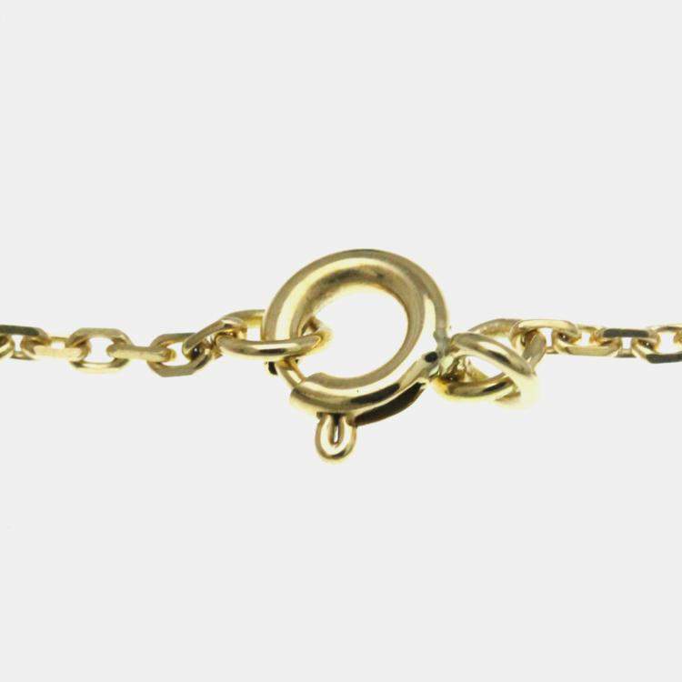مملوكة مسبقًا Louis Vuitton Star Blossom BB 18K Yellow Gold Onyx Charm Bracelet