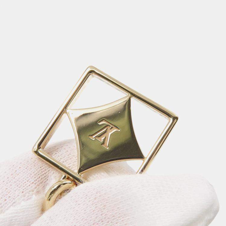 Pre Owned Louis Vuitton Boucles D'Oreilles B Blossom Shell Diamond Earrings 18K Yellow Gold