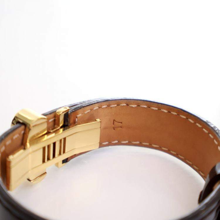 Pre Owned Louis Vuitton Vintage Brown Monogram Vernis Wish Bracelet 