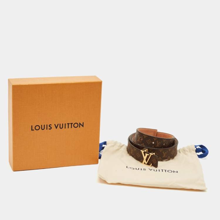 Pre Owned Louis Vuitton LV Initiales Belt 85CM Monogram Canvas 