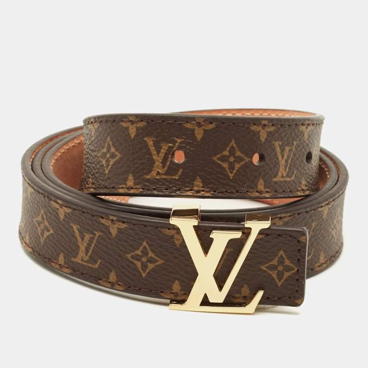 Pre Owned Louis Vuitton LV Initiales Belt 85CM Monogram Canvas 
