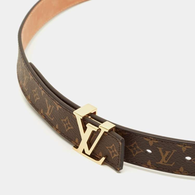 Pre Owned Louis Vuitton LV Initiales Belt 85CM Monogram Canvas 