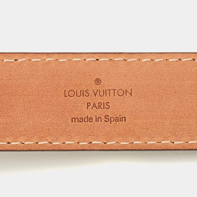 Pre Owned Louis Vuitton LV Initiales Belt 85CM Monogram Canvas 