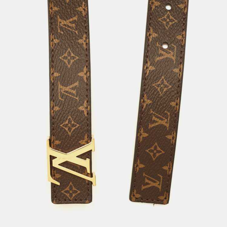 Pre Owned Louis Vuitton LV Initiales Belt 85CM Monogram Canvas 
