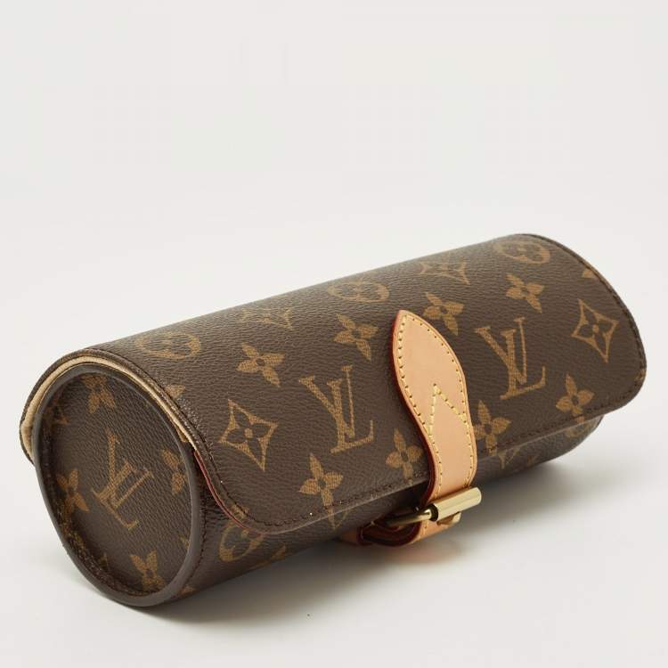 مملوكة مسبقًا Louis Vuitton 3 Watch Case Monogram Canvas and Leather 