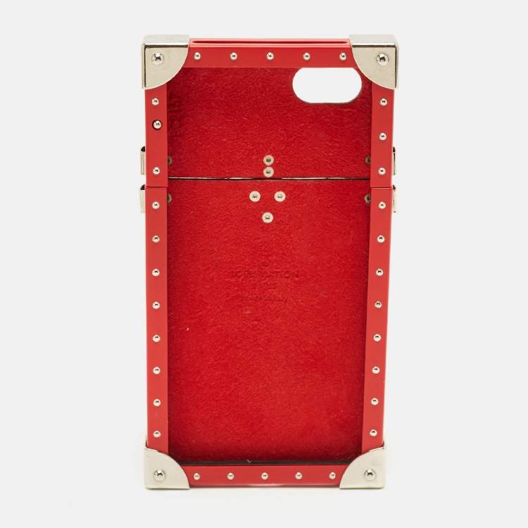 Pre Owned Louis Vuitton x Supreme Eye Trunk iPhone 7 Case Red Monogram Canvas