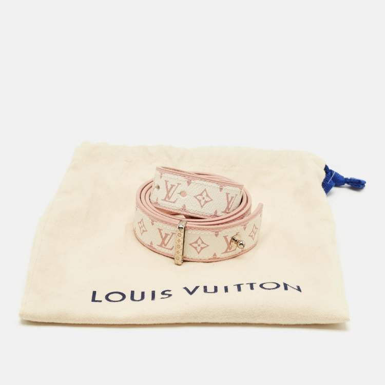 Pre Owned Louis Vuitton 85 CM Belt Pink Monogram Canvas