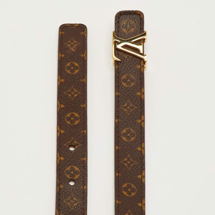 Pre Owned حزام خصر لوي فيتون قماش مونوغرام صغير أنيق 80 سم