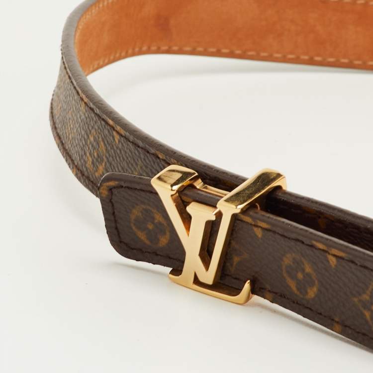 Pre Owned حزام خصر لوي فيتون قماش مونوغرام صغير أنيق 80 سم