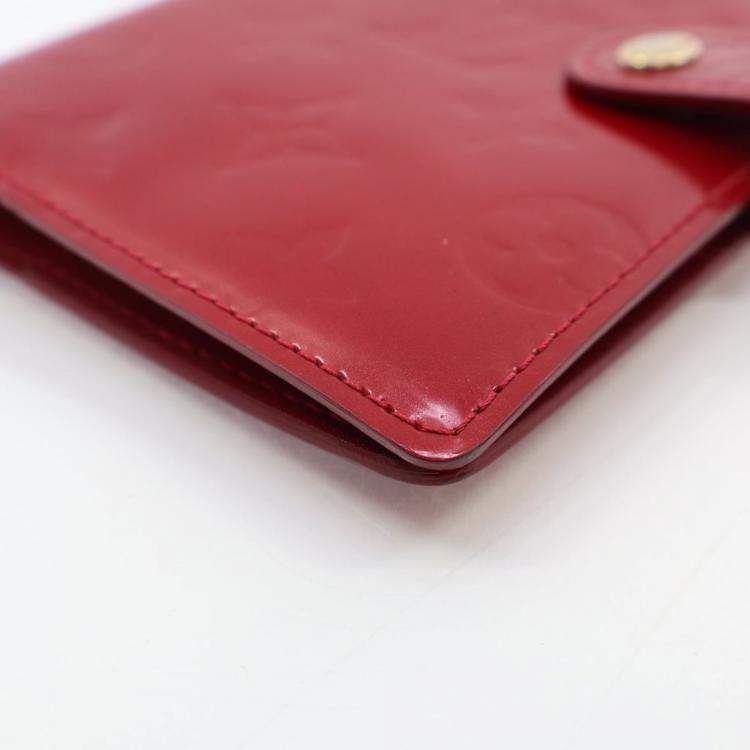 Pre Owned Louis Vuitton Red Vernis Leather Agenda Cover
