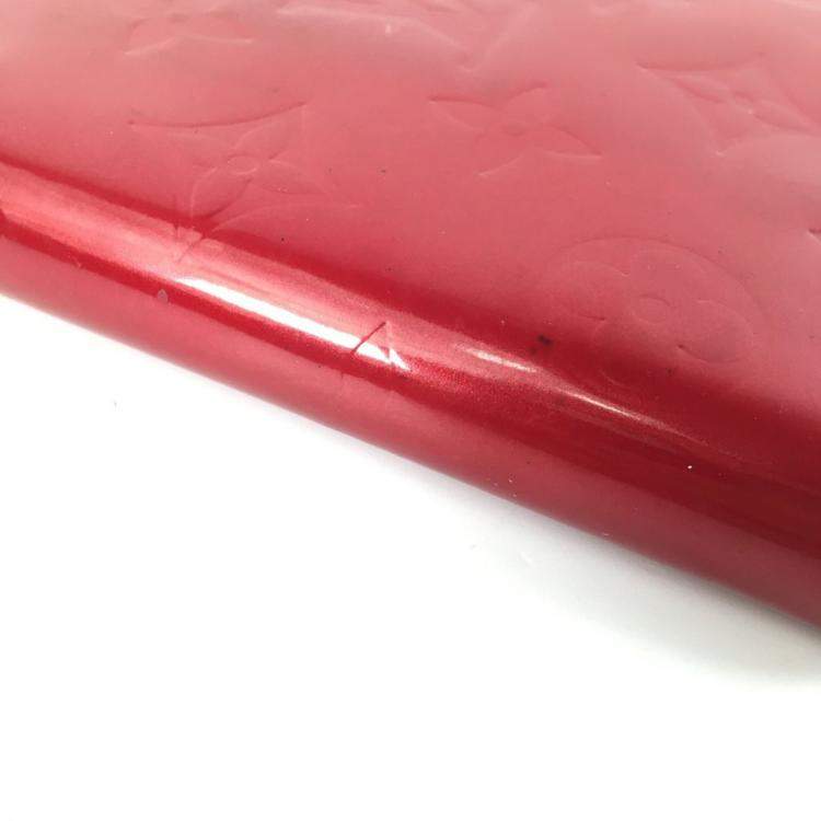 Pre Owned Louis Vuitton Red Vernis Leather Agenda Cover