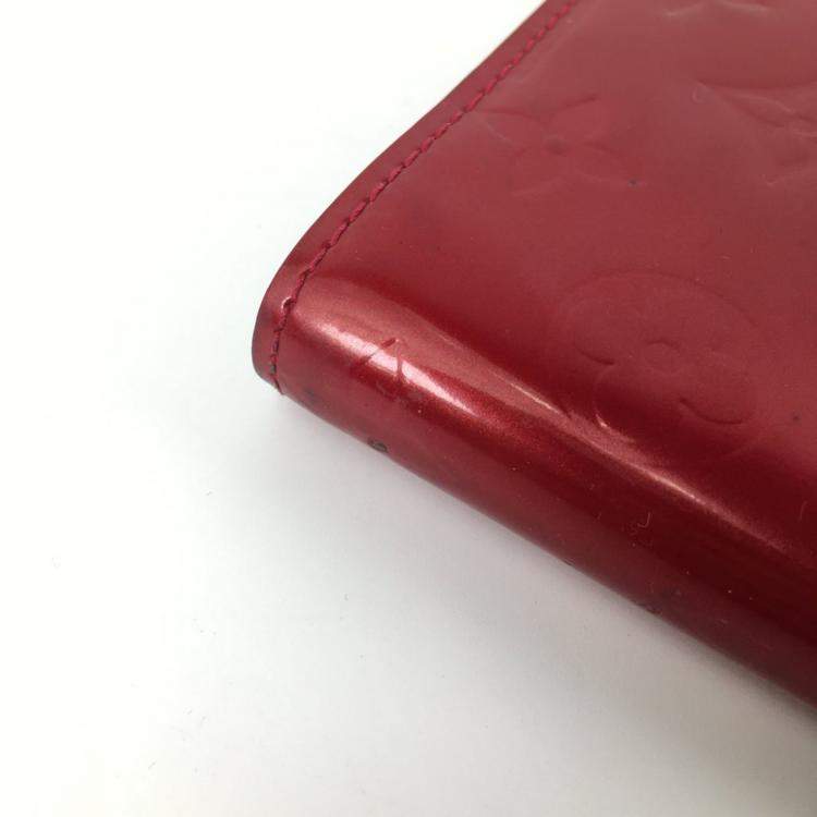 Pre Owned Louis Vuitton Red Vernis Leather Agenda Cover