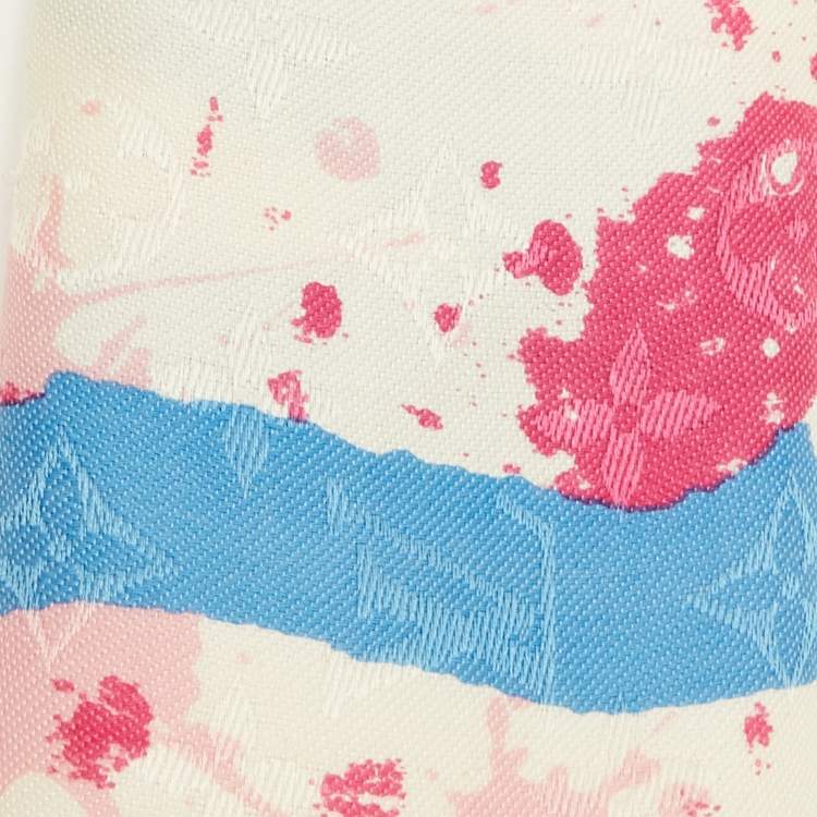 مملوكة مسبقًا Louis Vuitton White André Saraiva Monogram Silk & Wool Shawl 