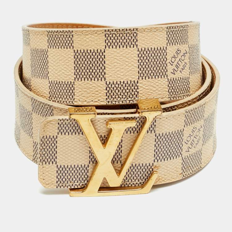 Pre Owned Louis Vuitton LV Initiales 85CM Damier Azur Canvas