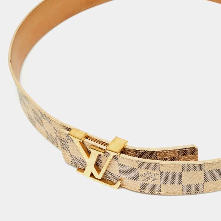 Pre Owned Louis Vuitton LV Initiales 85CM Damier Azur Canvas