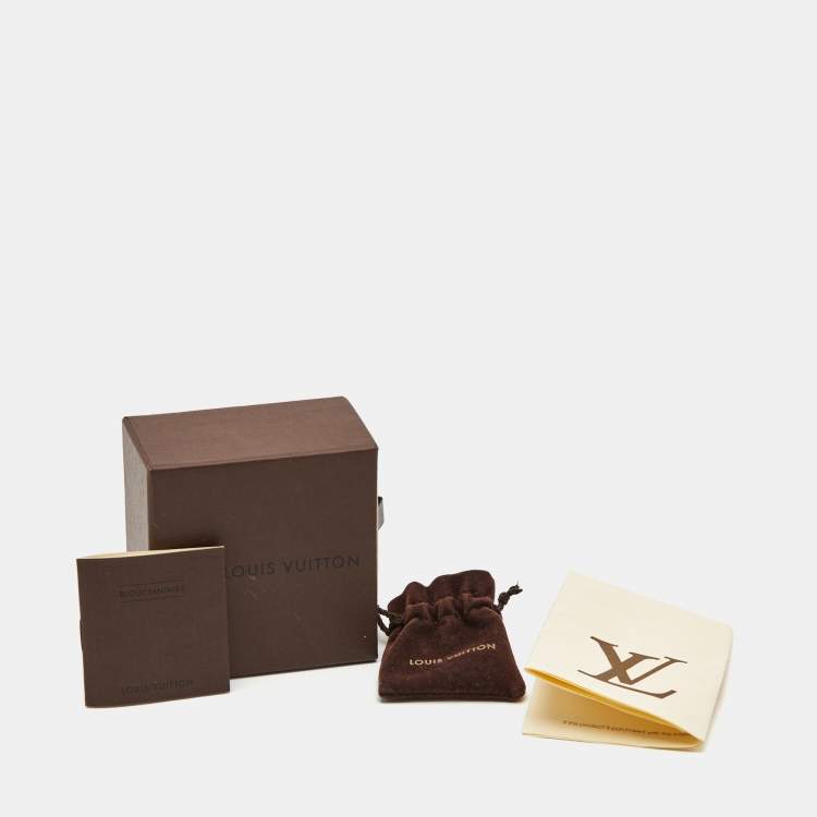 Pre Owned Louis Vuitton Inclusions Resin Crystals Gold Tone Ring Size 53