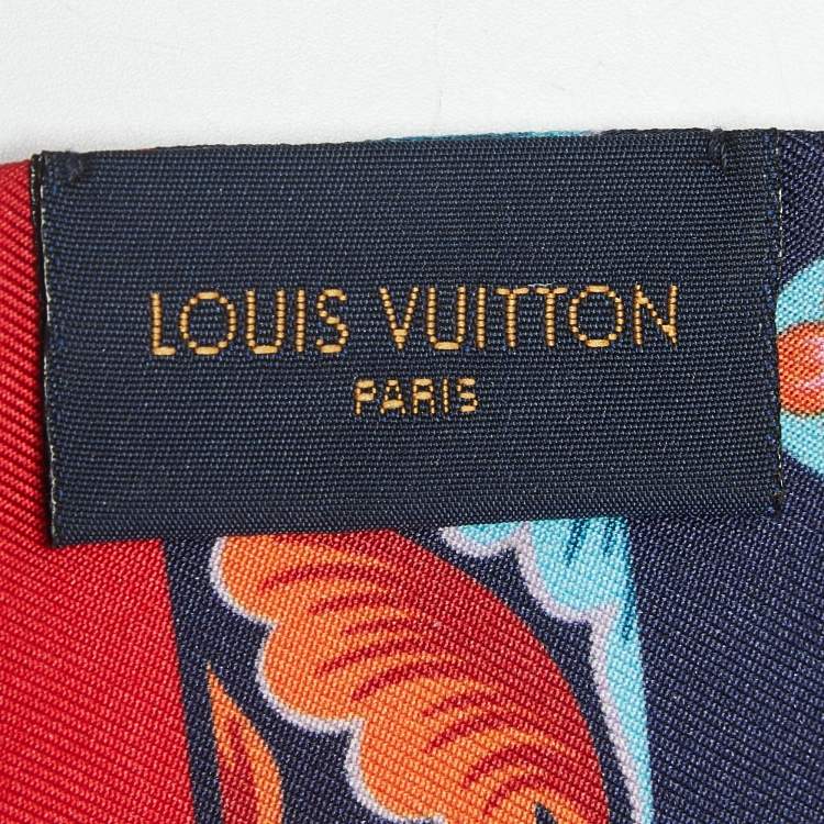 Pre Owned Louis Vuitton Multicolor Lettre a Louis Silk Bandeau Scarf