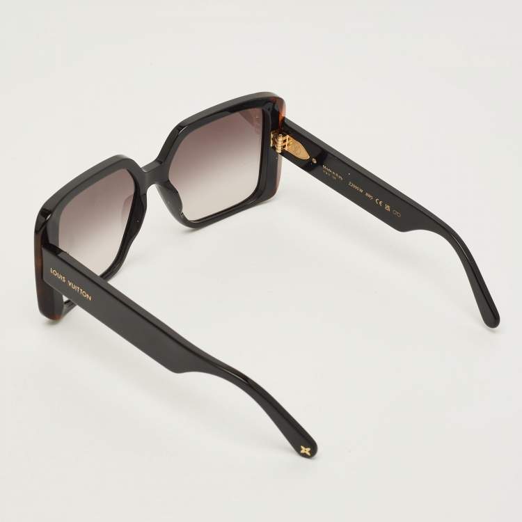 Pre Owned Louis Vuitton Black Z2095W LV Square Sunglasses