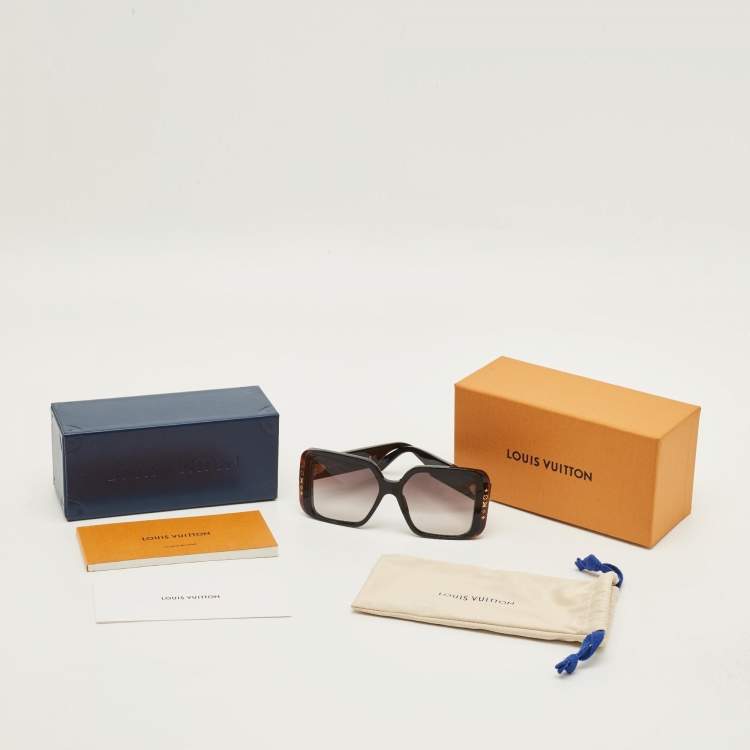 Pre Owned Louis Vuitton Black Z2095W LV Square Sunglasses