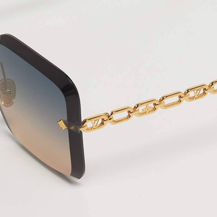 Pre Owned Louis Vuitton Blue/Pink Gradient Z1860U Jewel Square Sunglasses