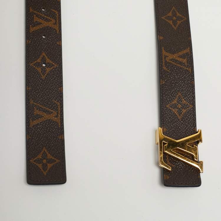 Pre Owned Louis Vuitton LV Initiales 80 CM Reversible Buckle Belt Monogram Canvas