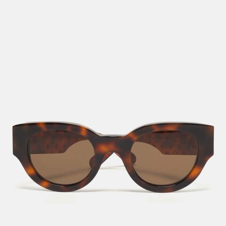 Pre Owned Louis Vuitton Tortoise Brown Z1464W Cat Eye Sunglasses