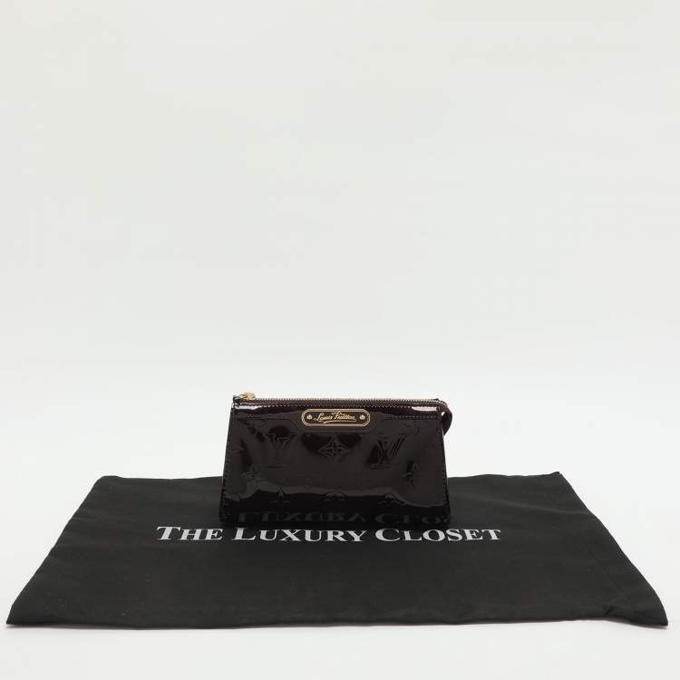 Pre Owned Louis Vuitton Trousse Amarante Monogram Vernis Cosmetic Pouch