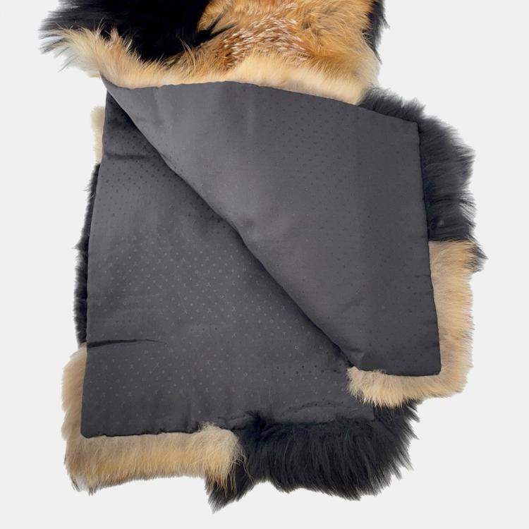 Pre Owned Louis Vuitton Echarpe Fleur Essential Brown Fox Beaver Coyote