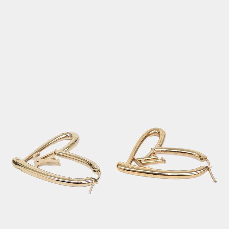 Pre Owned Louis Vuitton Fall in Love Heart Earrings GM