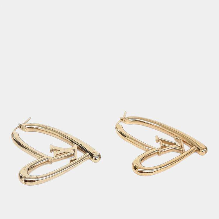 Pre Owned Louis Vuitton Fall in Love Heart Earrings GM