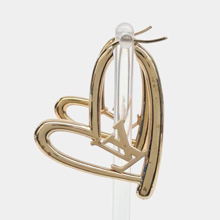 Pre Owned Louis Vuitton Fall in Love Heart Earrings GM