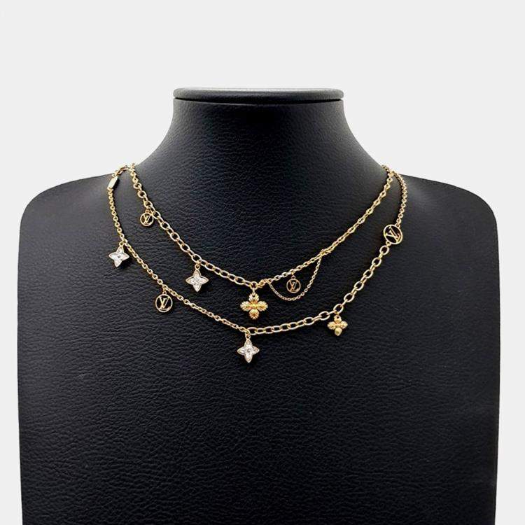 Pre Owned Louis Vuitton Blooming Strass Necklace