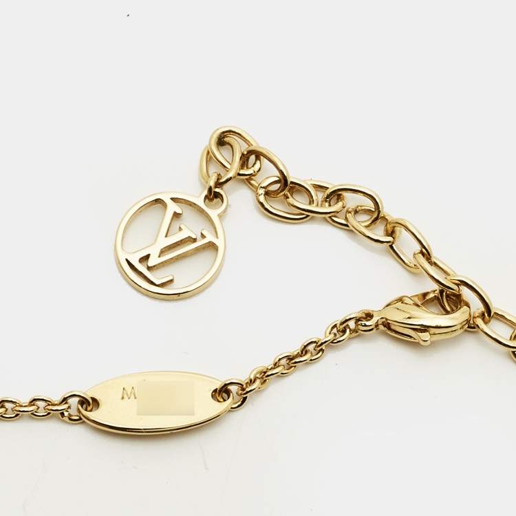 Pre Owned Louis Vuitton LV Iconic Crystals Gold Tone Necklace