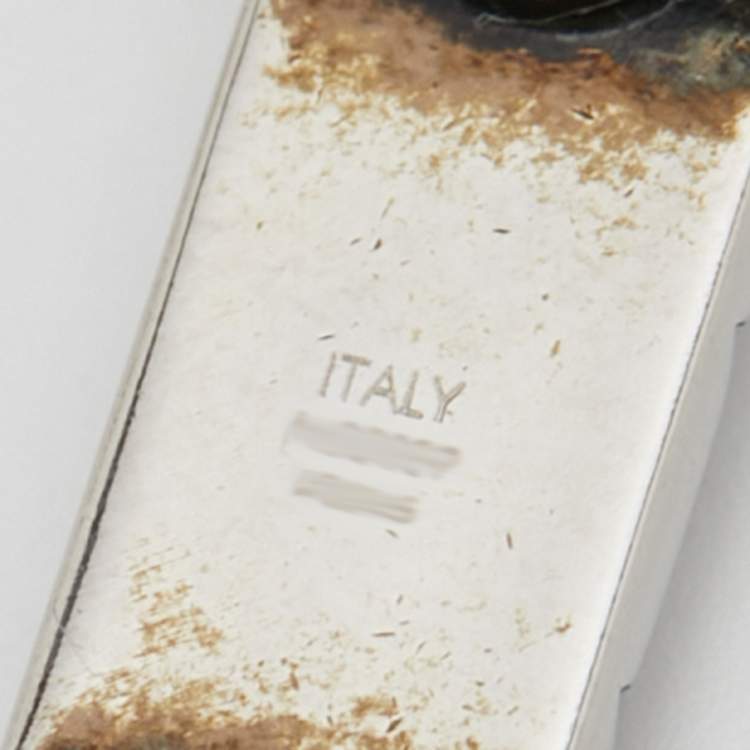 Pre Owned Louis Vuitton LV Skateboard Silver Tone Metal Charm