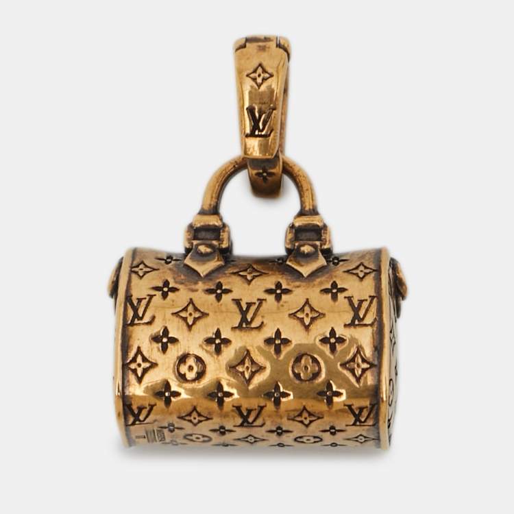 Pre Owned Louis Vuitton LV Speedy Gold Tone Charm