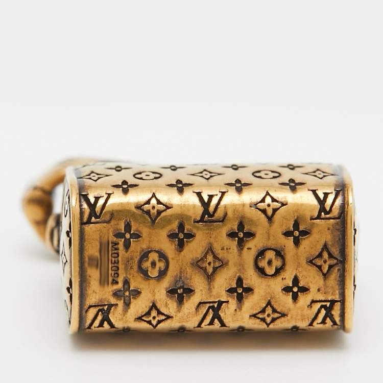 Pre Owned Louis Vuitton LV Speedy Gold Tone Charm