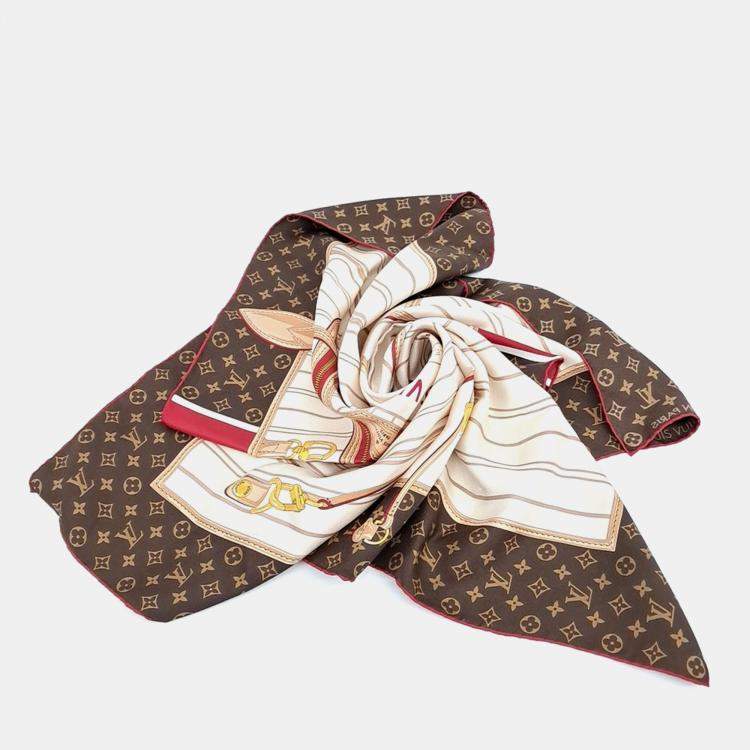 Pre Owned Louis Vuitton Neverfull Silk Scarf