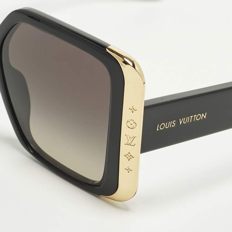 Pre Owned Louis Vuitton Black/Gold Gradient Z1664W LV Moon Square Sunglasses