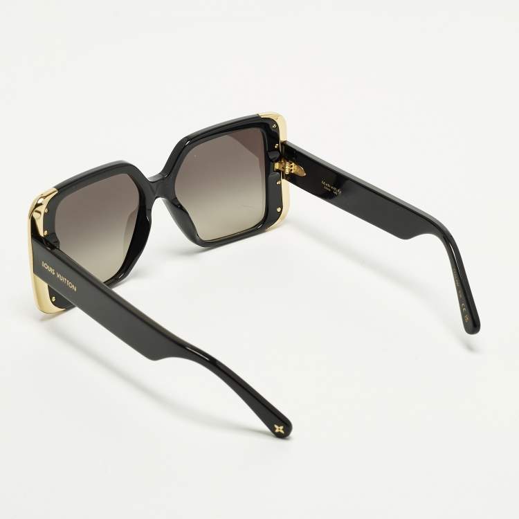 Pre Owned Louis Vuitton Black/Gold Gradient Z1664W LV Moon Square Sunglasses