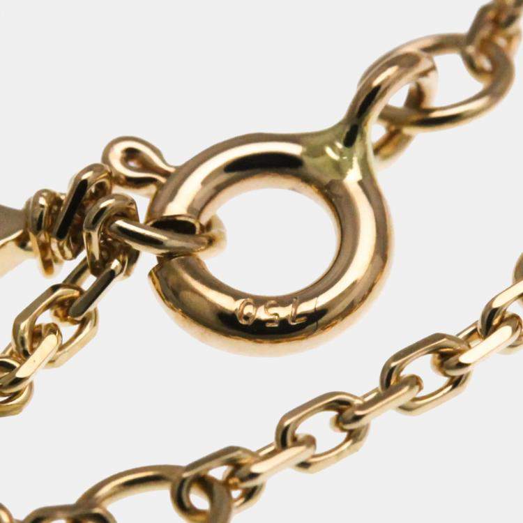 Pre Owned Louis Vuitton Bracelet 4 Motif Blossom BB Pink Gold 18K Diamond Mother Of Pearl Charm Bracelet Pink Gold