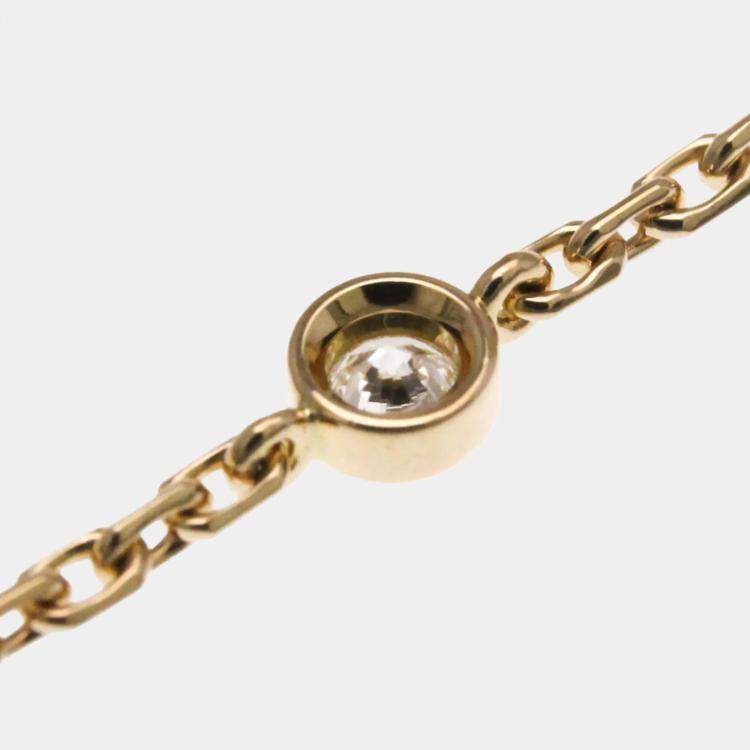 Pre Owned Louis Vuitton Bracelet 4 Motif Blossom BB Pink Gold 18K Diamond Mother Of Pearl Charm Bracelet Pink Gold