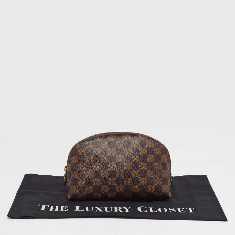 Pre Owned  Louis Vuitton Cosmetic GM Damier Ebene Canvas Pouch 